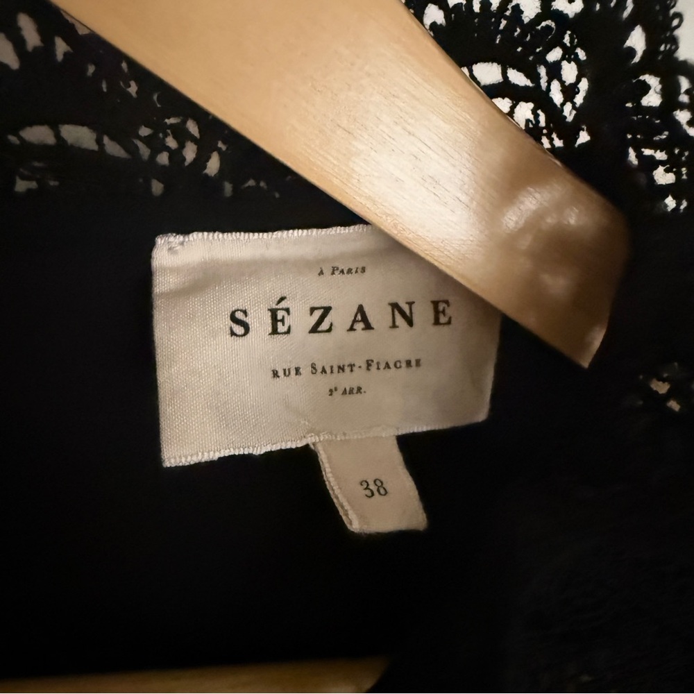 Sezane Black Lace Blouse - Picture 4 of 12